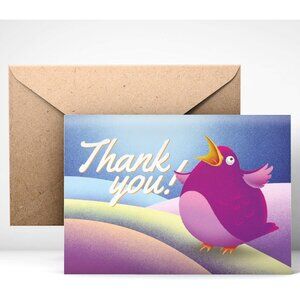 Thank You Cards (24pcs), Includes Blank Cards & Envelopes with Stickers, 4 x 6"